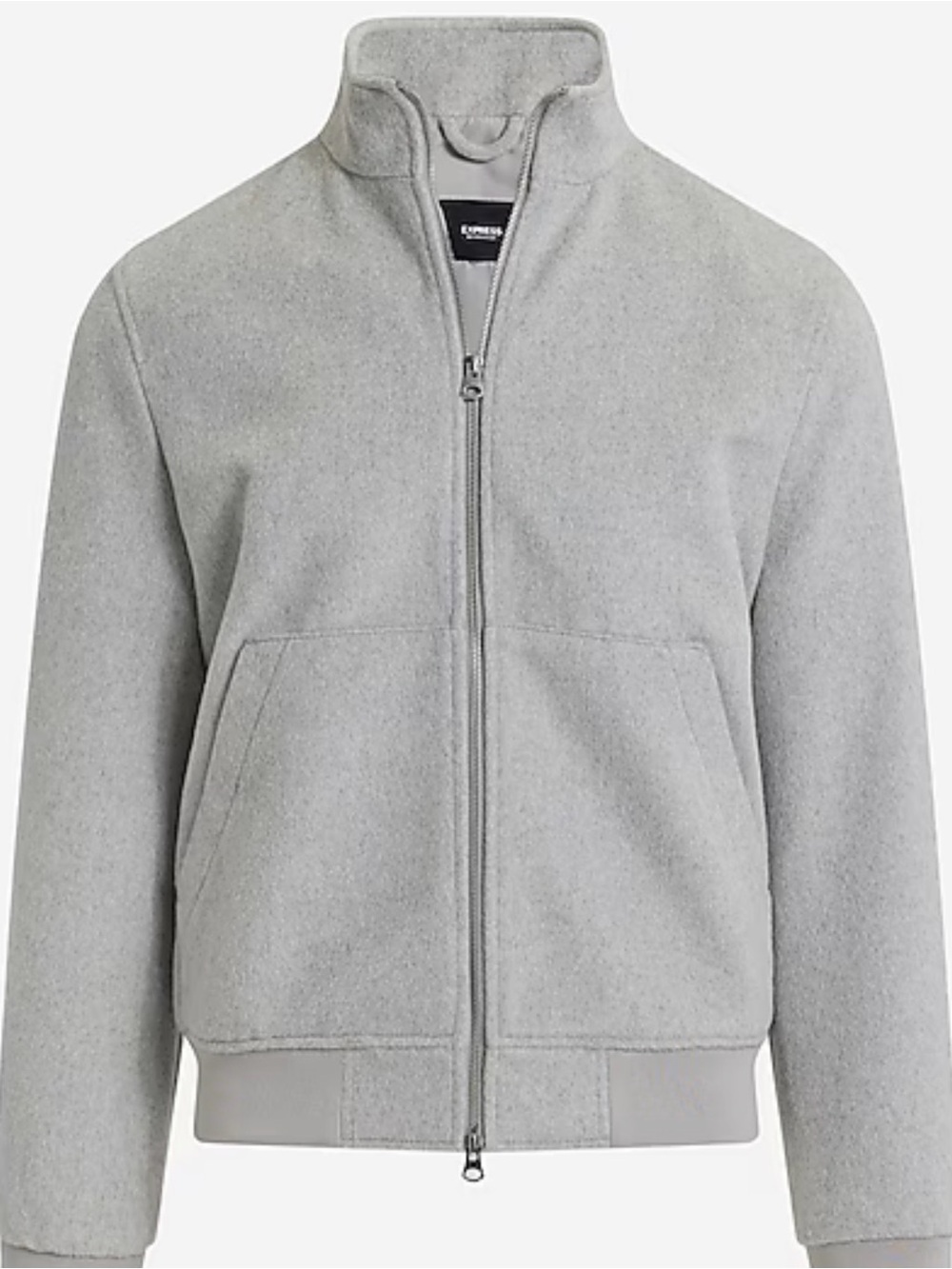 Express Light Gray Bomber Jacket